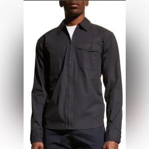 Rag & Bone Finn Ripstop cotton over shirt full zip charcoal dark grey men’s XS
